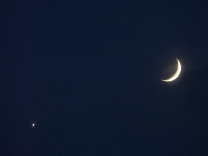 Mond und Venus