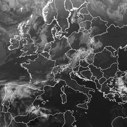 Bew&ouml;lkung &uuml;ber Mitteleuropa am am 07.06.2024 um 02:45 Uhr MESZ
